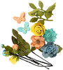 3 Pack Little Birdie Handmade Sienna Flowers 13/Pkg-Sun And Sky LBSIENNA-98077