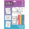 3 Pack - Colorbok Make It Colorful! Color Your Own Puzzles 3/Pkg-Critters - 34027536 - 765468072852