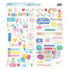 Pebbles All The Cake Cardstock Stickers 6"X12" 78/Pkg-W/Foil Accents PB022066