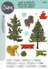 Sizzix A5 Clear Stamps With Framelits Die By 49 And Market-Pine Holidays - 5A002410-1G79Z - 630454290063