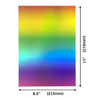 Craft Perfect Ombre Iridescent Mirror Cardstock 8.5"X11"-Rainbow Hue - 5A0023WV-8940E