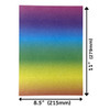 Craft Perfect Ombre Glitter Cardstock 8.5"X11"-Kaleidoscope Of Color - OMBREGLT-8923E