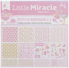 3 Pack - Little Birdie Little Miracle Cardstock Pack 6"X6" 24/Pkg-Baby Girl - CR85094 - 8903236674798