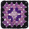 3 Pack - Red Heart All in One Granny Square-Grape Granny - E310GS-1GGN1