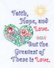 Jack Dempsey Stamped White Sampler 11"X14"-The Greatest Is Love - 5A002GF0-1GHY8 Jack Dempsey Stamped White Sampler 11"X14"-The Greatest Is Love - 5A002GF0-1GHY8