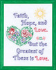 Jack Dempsey Stamped White Sampler 11"X14"-The Greatest Is Love - 5A002GF0-1GHY8 Jack Dempsey Stamped White Sampler 11"X14"-The Greatest Is Love - 5A002GF0-1GHY8