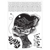 Sizzix Clear Stamp Set 5/Pkg W/Stencils 3/Pkg By Cat Kerr-Ikigai 5A002BLH-1GF32
