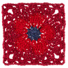 3 Pack - Red Heart All In One Granny Square Yarn-BURGUNDY BLOSSOM - 5A002GBS-1GHVX