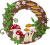 Bucilla Felt Wreath Applique Kit 15.5" Round-Mushroom Magic - 5A002HRS-1GKB5