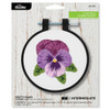 Bucilla Stamped Embroidery Kit W/3" Plastic Hoop-Pretty Pansy - 5A002HRD-1GKC4 - 046109495491