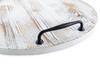 Cousin DIY Round Wood Tray With Metal Handles 18"-White Wash - 5A002GM0-1GJ4P