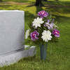 3 Pack - FloraCraft Tribute Plastic Cemetery Vase -4.1"X8.6" With Removable Spike - 5A002JTQ-1GLC6