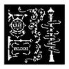 Stamperia Stencil 4.72"X 4.72"-Art Of Travelling Lamp And Sign - 5A002JPN-1GL73 Stamperia Stencil 4.72"X 4.72"-Art Of Travelling Lamp And Sign - 5A002JPN-1GL73