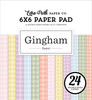 3 Pack Echo Park Double-Sided Paper Pad 6"X6"-Pastel Gingham 5A002L21-1GMG0 - 810179816506