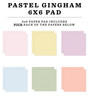 3 Pack Echo Park Double-Sided Paper Pad 6"X6"-Pastel Gingham 5A002L21-1GMG0
