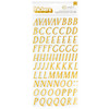 American Crafts A Perfect Match Thickers Stickers 200/Pkg-Alpha, Gold Foil - 34025960 - 765468074696