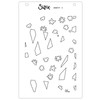 Sizzix A6 Stencil By Stacey Park 4/Pkg-Fragmented Floral #2 - 5A002CNB-1GG5R