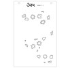 Sizzix A6 Stencil By Stacey Park 4/Pkg-Fragmented Floral #2 - 5A002CNB-1GG5R