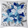 Bucilla Felt Pillow Applique Kit 12" Square-Winter Blue Poinsettia - 5A002LWC-1GNKR - 046109897646