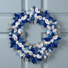 Bucilla Felt Wreath Applique Kit 15" Round-Winter Blue Poinsettia - 5A002LWB-1GNKQ
