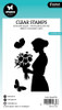 3 Pack - Studio Light Essentials Clear Stamps 3/Pkg-Nr. 788 Flower Lady - 5A002M08-1GNP5