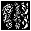 3 Pack - Stamperia Stencil 4.72"X4.72"-Masqerade Feathers - 5A002LHQ-1GN4J