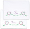 Jack Dempsey Stamped Pillowcases W/White Perle Edge 2/Pkg-His & Hers - 5A002MH8-1GNYP