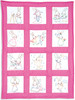 Jack Dempsey Stamped White Nursery Quilt Blocks 9"X9" 12/Pkg-Bunnies - 5A002MJ2-1GNXV