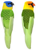 Craft Dcor Essentials Feathered Parakeet W/Clip 5" 2/Pkg -5.1" - 5A002LTW-1GNJB