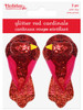 Craft D?cor Essentials Cardinals W/Gator Clip 3" 2/Pkg -Glitter Red - 5A002LTY-1GNJD - 775749261820