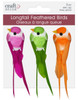 Craft Decor Essentials Longtail Feather Bird 3/Pkg-Tropical 5A002LV2-1GNJH - 775749261875