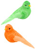 6 Pack - Craft D?cor Essentials FeatheredBird 4.3" 2/Pkg-Tropical - 5A002LV3-1GNJ6