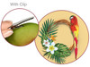 3 Pack - Craft D?cor Essentials Feathered Parrot W/Clip 13" 1/Pkg -Glitter Red - 5A002LTZ-1GNJ7