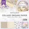 Memory Place Collage Origami Papers 5.9"X5.9" 24/Pkg-Lavender Love - 5A002MZD-1GPDR - 4582248615216