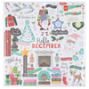 3 Pack - Vicki Boutin Peppermint Kisses Cardstock Stickers 12"X12"-Foam W/Gold Foil - VB021940 - 765468044262