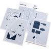 6 Pack Pinkfresh Studio Stencils 5/Pkg-Classic Correspondence 5A002MYB-1GPCV - 716892111488