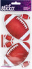 6 Pack - Sticko Stickers-Footballs - SPPH13 - 015586549928 6 Pack - Sticko Stickers-Footballs - SPPH13 - 015586549928