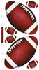 6 Pack - Sticko Stickers-Footballs - SPPH13 6 Pack - Sticko Stickers-Footballs - SPPH13
