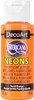 6 Pack - DecoArt Americana Neons Fluorescent Acrylic Paint 2oz-Torrid Orange - DHS-2 - 016455602300