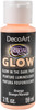 6 Pack - DecoArt Americana Glow In The Dark Paint 2oz-Orange - DAGC2OZ-379 - 766218126146