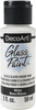 6 Pack DecoArt Glass Paint 2oz-White DGP2OZ-01 - 766218123336