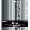 Colorbok Single-Sided Printed Cardstock 6"X6" 100/Pkg-Neutral - 74257 - 765468742571