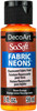 DecoArt SoSoft Fabric Neons Acrylic Paint 2oz-Neon Orange - DSSFN2OZ-60 - 766218116291