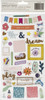 Paige Evans Whimsical Thickers Stickers 5.5"X11" 89/Pkg-Icons, Chipboard W/Copper Foil 310720