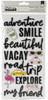 Chasing Adventures Thickers Stickers 5.5"X11" 62/Pkg-Phrase & Icon/Black Foam 734020 - 646247340204