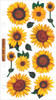 Sticko Vellum Stickers-Sunflowers - SPVM76 Sticko Vellum Stickers-Sunflowers - SPVM76