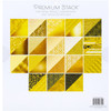 DCWV Double-Sided Cardstock Stack 12"X12" 36/Pkg-Solid Gold, 18 Designs/2 Each - PS005562