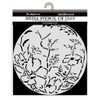 3 Pack - Stamperia Stencil 4.72"x4.72"-Round Frame With Flowers - 5A002MD7-1GNSW - 5993110041870