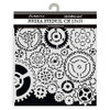 3 Pack - Stamperia Stencil 4.72"x4.72"-Gears Pattern - 5A002MDB-1GNSD - 5993110041894