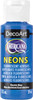 6 Pack - DecoArt Americana Neons Fluorescent Acrylic Paint 2oz-Electric Blue - DHS-6 - 016455606308